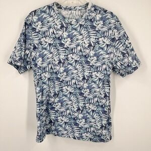 Tommy Bahama Men's Floral Frond Impression Short-Sleeve Tee Allure, Large